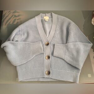 H&M Blue Button Detail Sweater XS